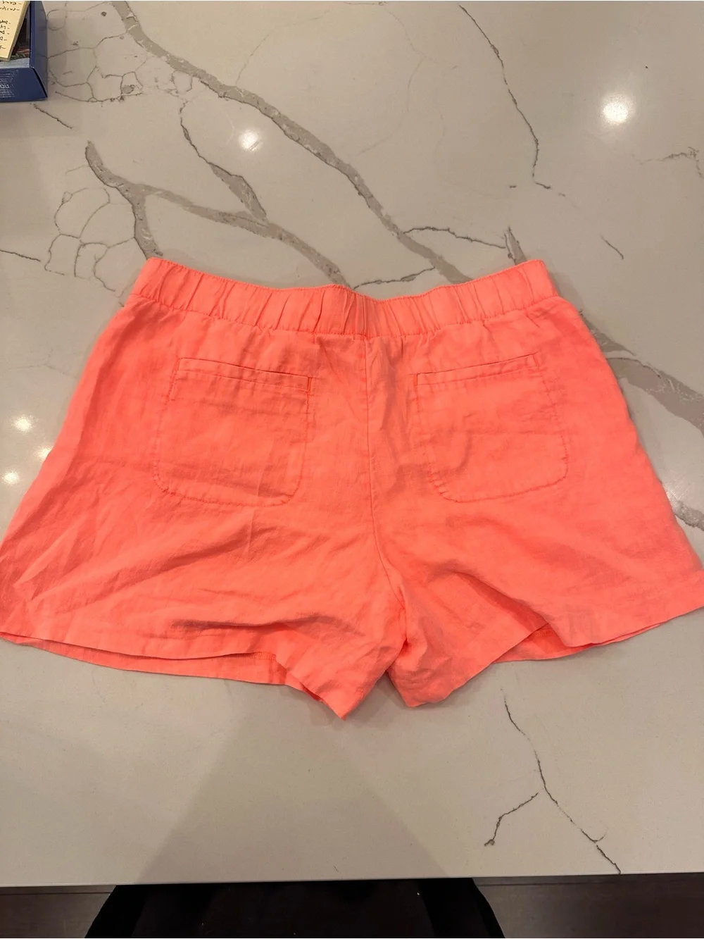Lilly Pulitzer Coral High-Waist Lagoon Lilo Linen Shorts NWT Bellini